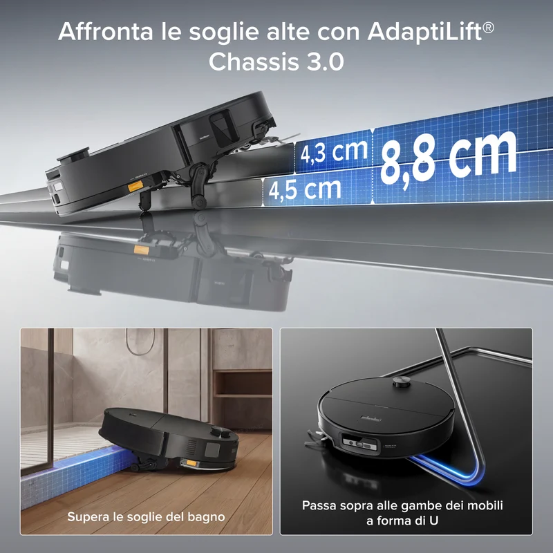 Robot Aspirapolvere Roborock Saros 20 Sonic con la nuovissima stazione di ricarica RockDock®