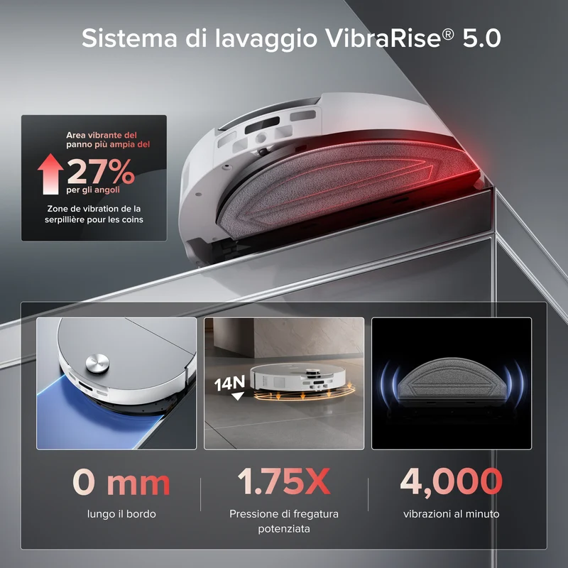 Robot Aspirapolvere Roborock Saros 20 Sonic con la nuovissima stazione di ricarica RockDock®