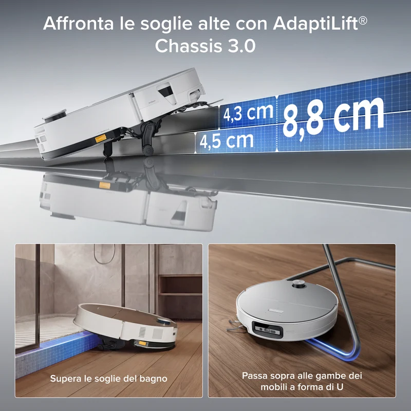 Robot Aspirapolvere Roborock Saros 20 Sonic con la nuovissima stazione di ricarica RockDock®
