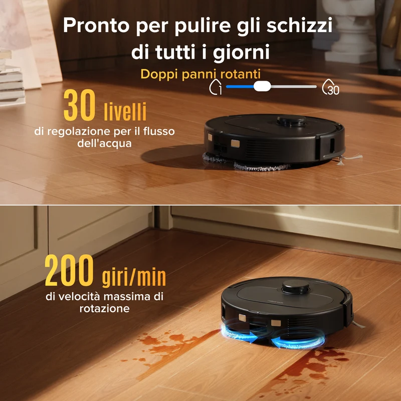 Robot aspirapolvere e lavapavimenti Roborock Qrevo S Pro Set - Aspirazione da 18.500 Pa e stazione di ricarica multifunzionale
