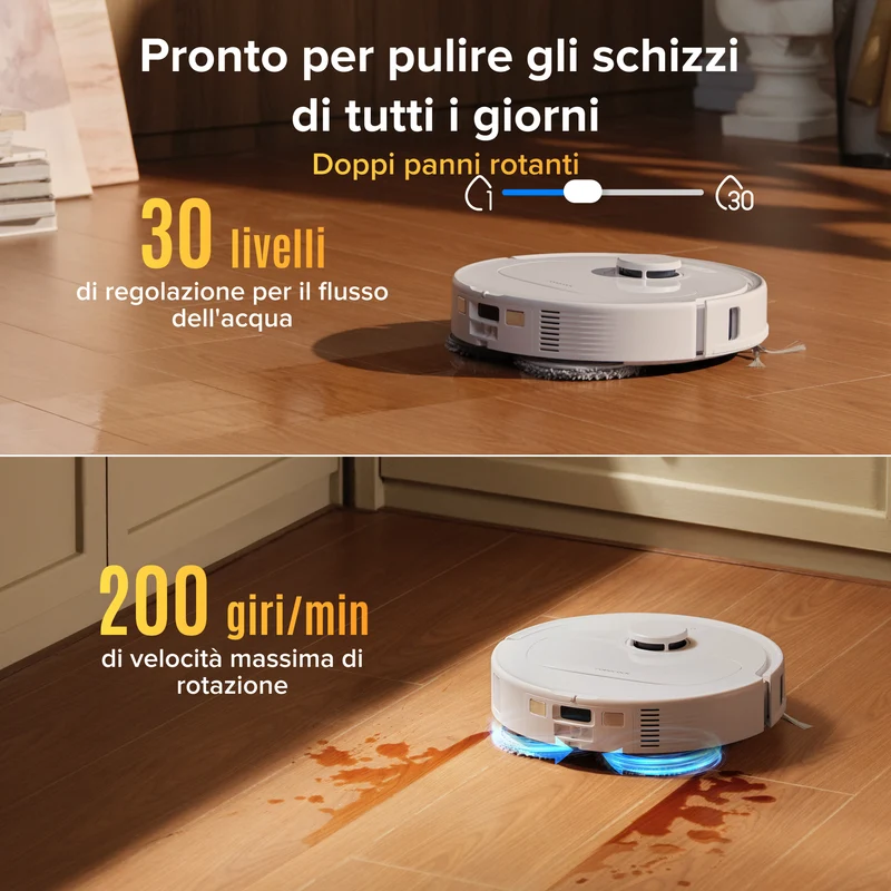 Robot aspirapolvere e lavapavimenti Roborock Qrevo S Pro Set - Aspirazione da 18.500 Pa e stazione di ricarica multifunzionale
