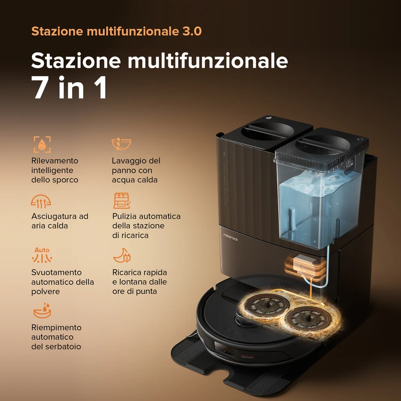Robot aspirapolvere Roborock Qrevo Master con stazione multifunzionale 3.0