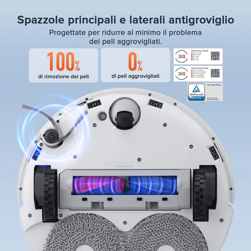 Roborock Qrevo Curv S5X robot aspirapolvere con stazione multifunzionale 3.0