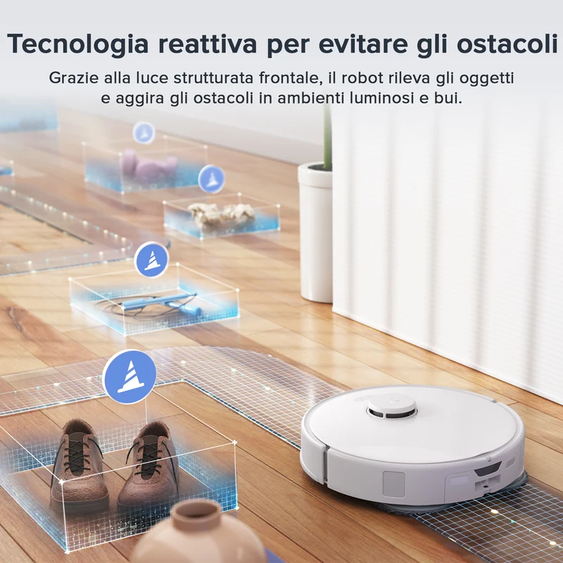 Roborock Qrevo Curv S5X robot aspirapolvere con stazione multifunzionale 3.0