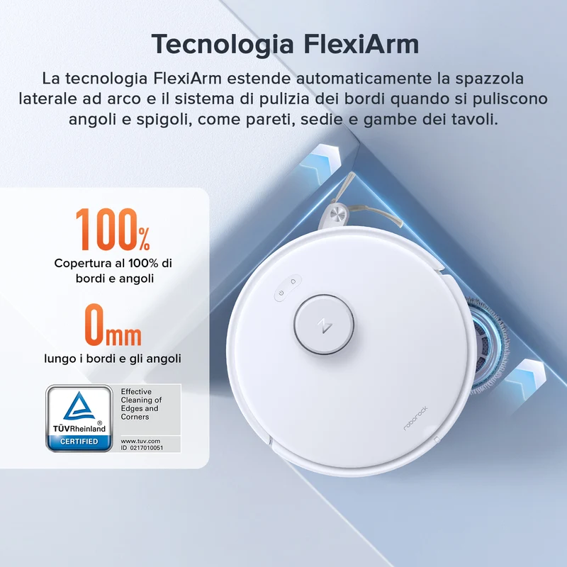 Roborock Qrevo Curv S5X robot aspirapolvere con stazione multifunzionale 3.0