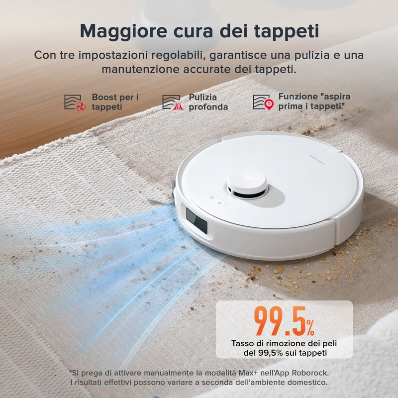 Roborock Qrevo Curv S5X robot aspirapolvere con stazione multifunzionale 3.0