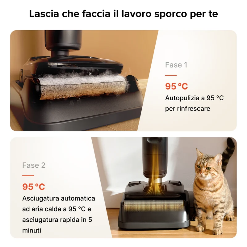 Aspirapolvere Roborock F25 ACE Pro per umido e secco con tecnologia di pulizia JetFoaming™