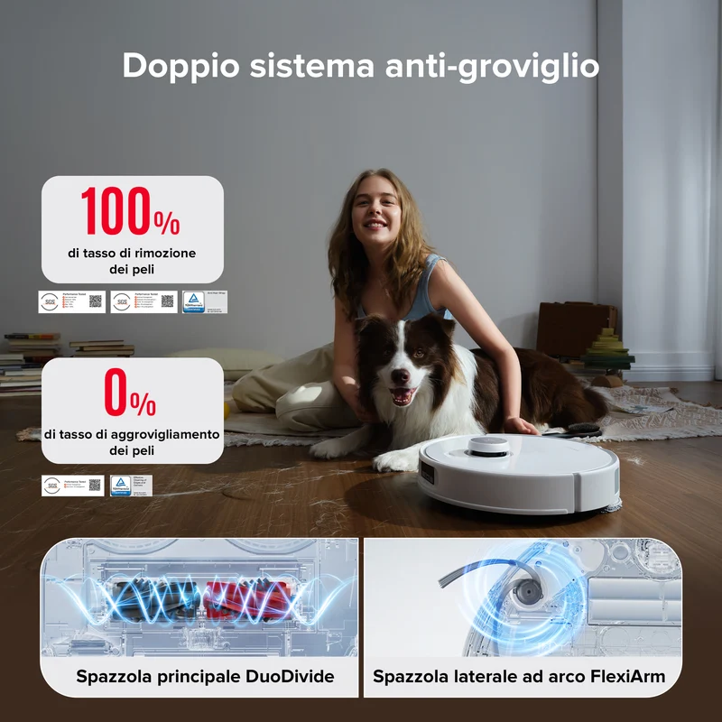 Roborock Qrevo Curv robot aspirapolvere con stazione multifunzionale 3.0