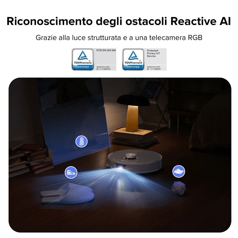 Roborock Qrevo Curv robot aspirapolvere con stazione multifunzionale 3.0