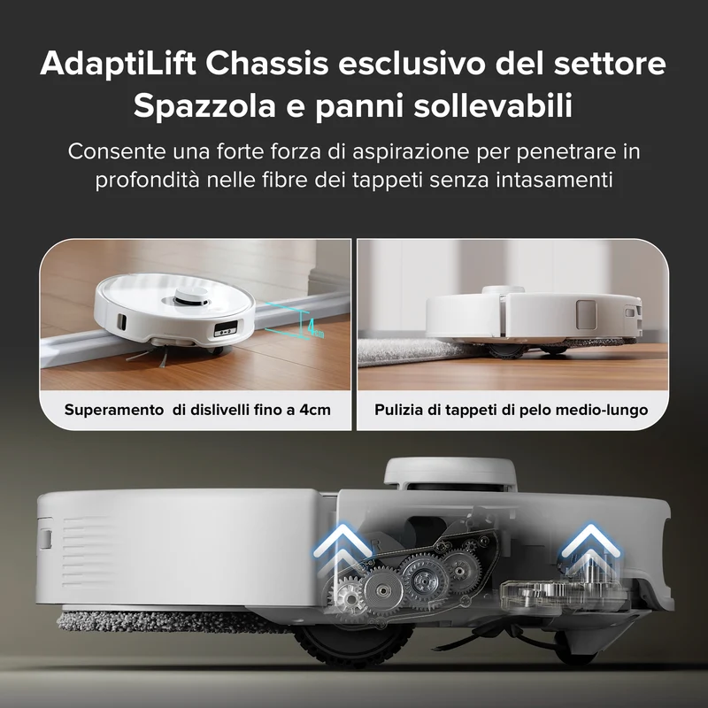 Roborock Qrevo Curv robot aspirapolvere con stazione multifunzionale 3.0