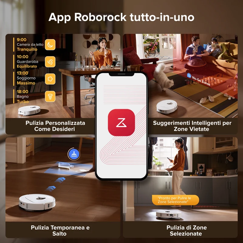 Roborock QV 35S Set Robot aspirapolvere con stazione multifunzionale
