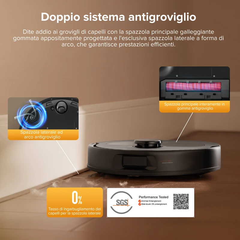 Roborock QV 35S Set Robot aspirapolvere con stazione multifunzionale