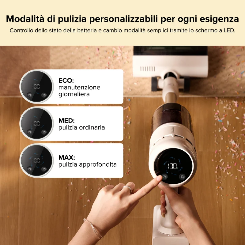 Roborock H60 Hub Aspirapolvere senza fili con base di svuotamento automatico