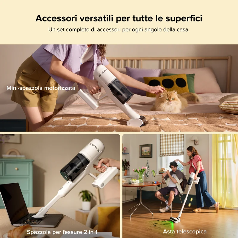 Roborock H60 Hub Aspirapolvere senza fili con base di svuotamento automatico