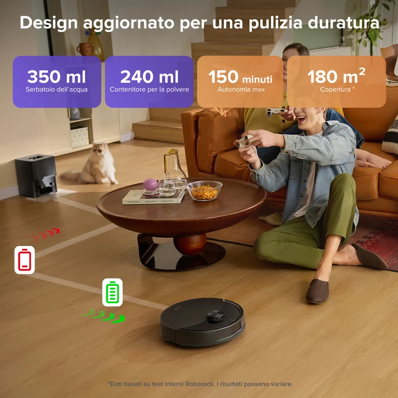 Roborock Q10 S5+ Robot Aspirapolvere – Upgrade del Q10 Max+