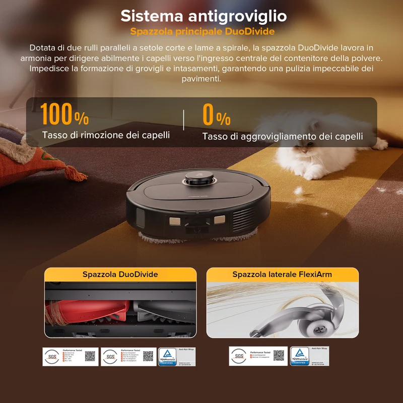 Roborock Qrevo S5V Robot Aspirapolvere con stazione multifunzionale