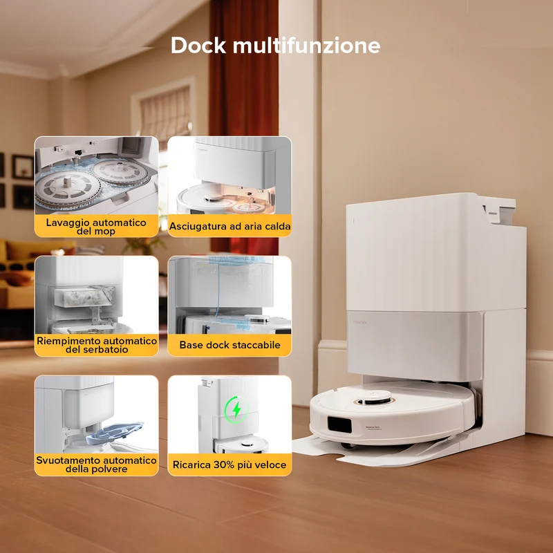 Roborock Qrevo S5V Robot Aspirapolvere con stazione multifunzionale