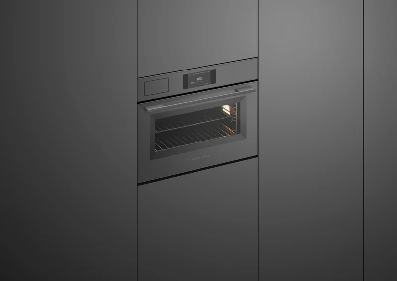 Fisher & Paykel 60cm Series 7, Minimal Compact Combi-Steam Oven, Grey Glass