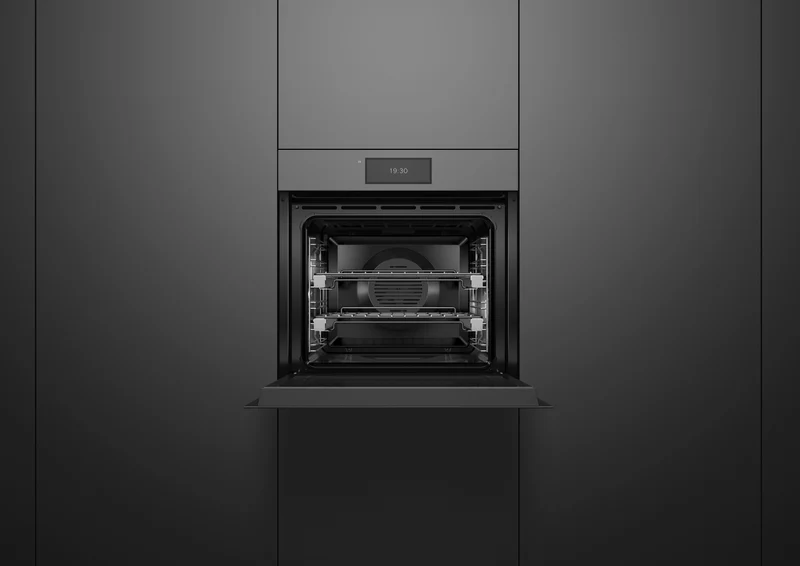 Fisher & Paykel 60cm Series 11, Minimal Handless Combi-Steam Oven, Grey Glass