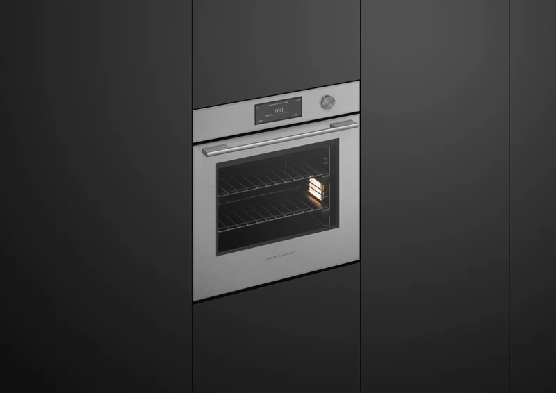 Fisher & Paykel 60cm Series 11, Contemporary Combi-Steam Oven, Brushed Silver Glass
