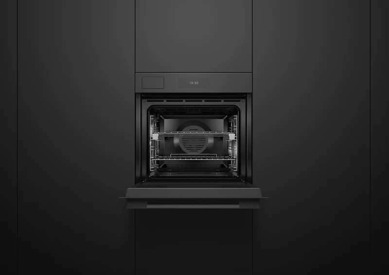 Fisher & Paykel 60cm Series 9, Minimal Combi-Steam Oven, Black Glass