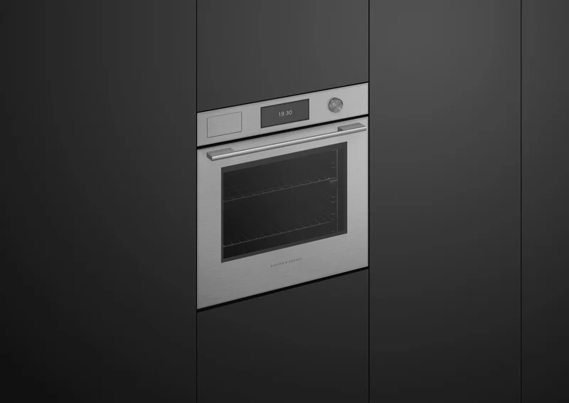 Fisher & Paykel 60cm Series 9, Contemporary Combi-Steam Oven, Brushed Silver Glass