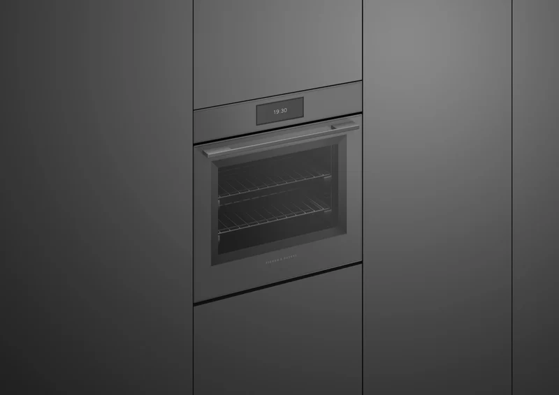 Fisher & Paykel 60cm Series 9, Minimal Pyrolytic Oven, Grey Glass