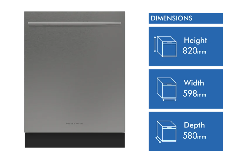 Fisher & Paykel Series 7 Contemporary Built-Under Dishwasher, Contemporary Handle, Stainless Steel