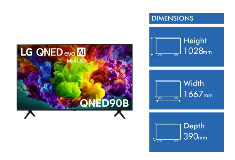 LG 75" QNED90B EVO AI MINI LED 4K SMART TV 2026