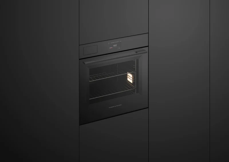 Fisher & Paykel 60cm Series 7, Minimal Combi-Steam Oven, Black Glass