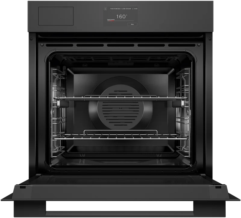Fisher & Paykel 60cm Series 7, Minimal Combi-Steam Oven, Black Glass
