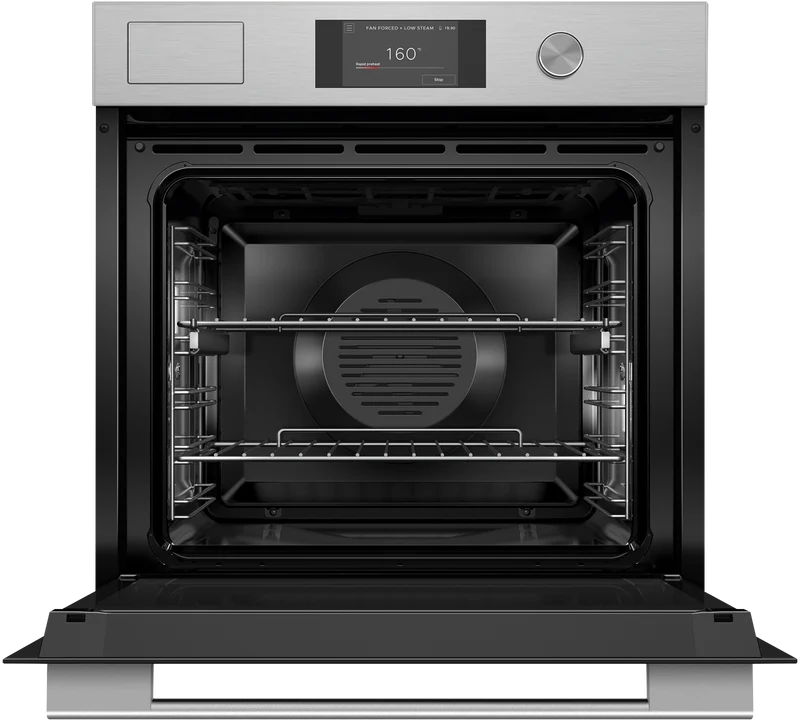 Fisher & Paykel 60cm Series 7, Contemporary Combo-Steam Oven, Brushed Silver Glass