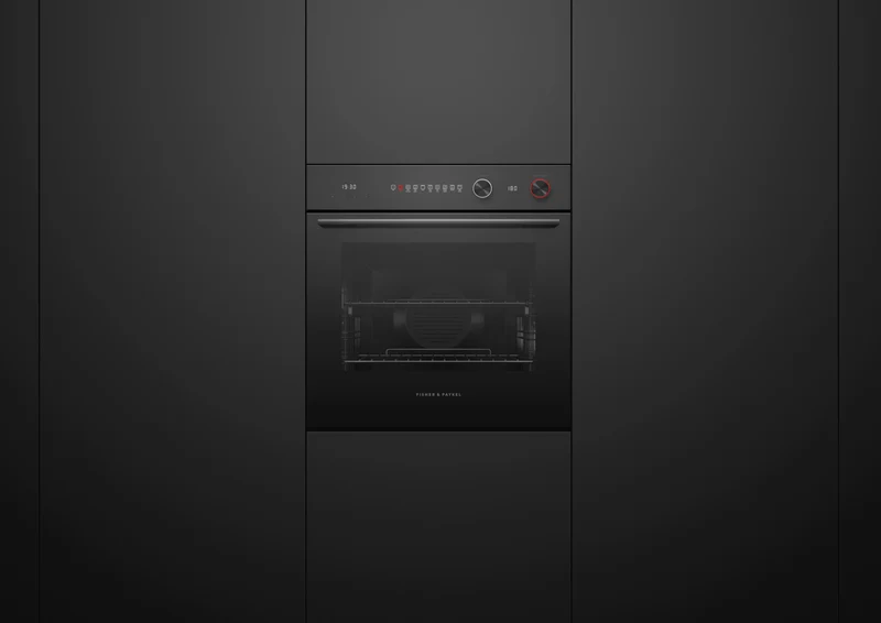 Fisher & Paykel 60cm Series 7, Contemporary Pyrolytic Oven, 9 Function, Black Glass