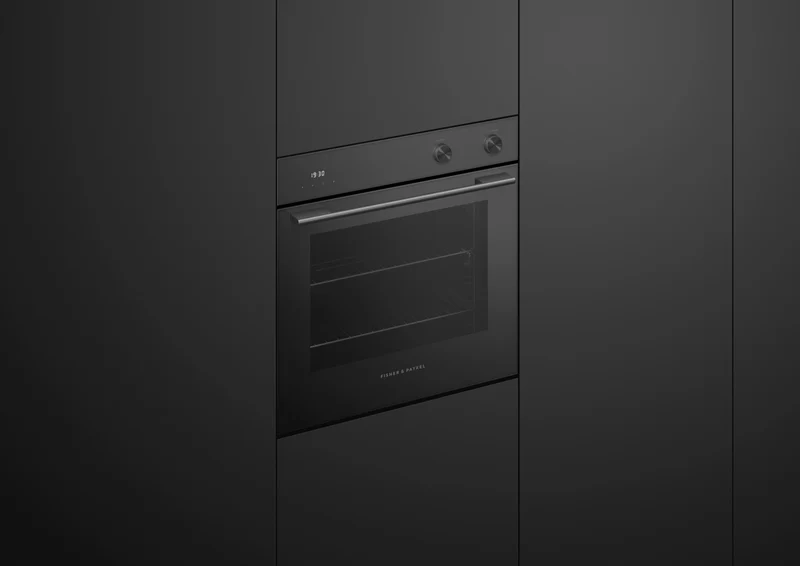 Fisher & Paykel 60cm Series 7, Contemporary Pyrolytic Oven, 9 Function, Black Glass