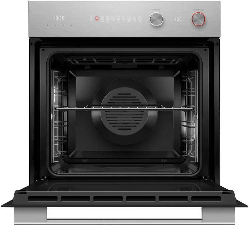 Fisher & Paykel 60cm Series 5, Contemporary Pyrolytic Oven, 9 Function, Brushed Silver Glass