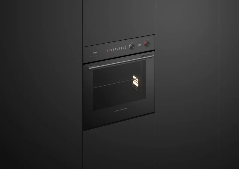 Fisher & Paykel 60cm Series 5, Contemporary Pyrolytic Oven, 9 Function, Black Glass