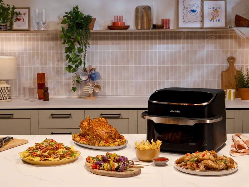 Sunbeam 10 Litre Alinea Wide Ceramic Air Fryer Black