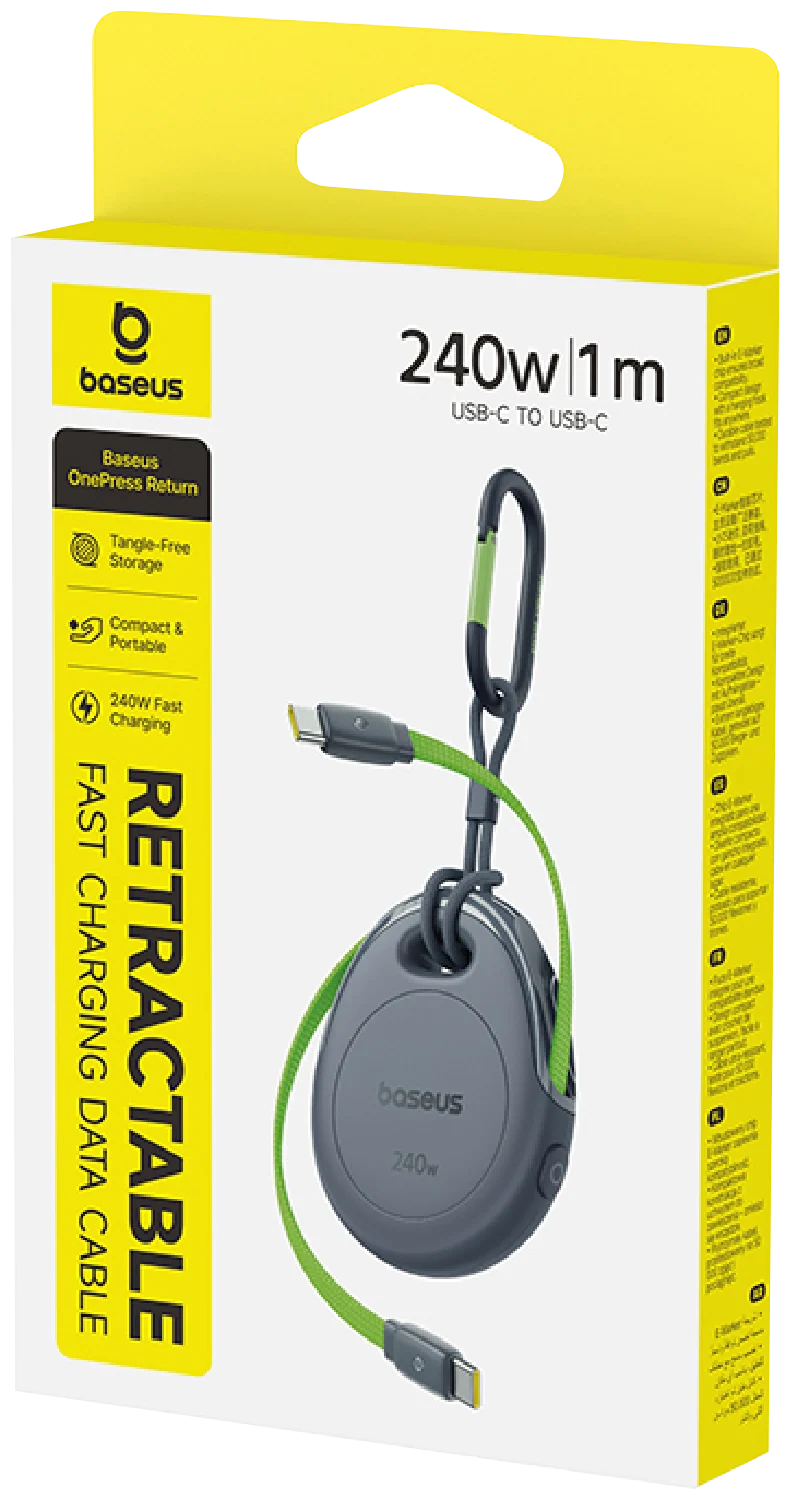 Baseus Retractable USB-C to USB-C 240W Cable (1M)