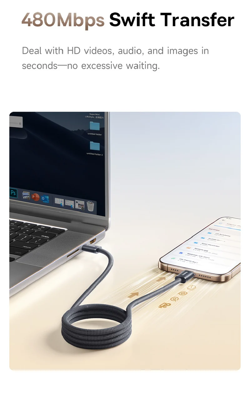 Baseus Dynamic 4 Pro USB-C to USB-C 100W Braided Cable (1m)