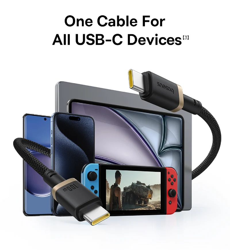 Baseus USB-C to USB-C 100W Braided Cable (1m)