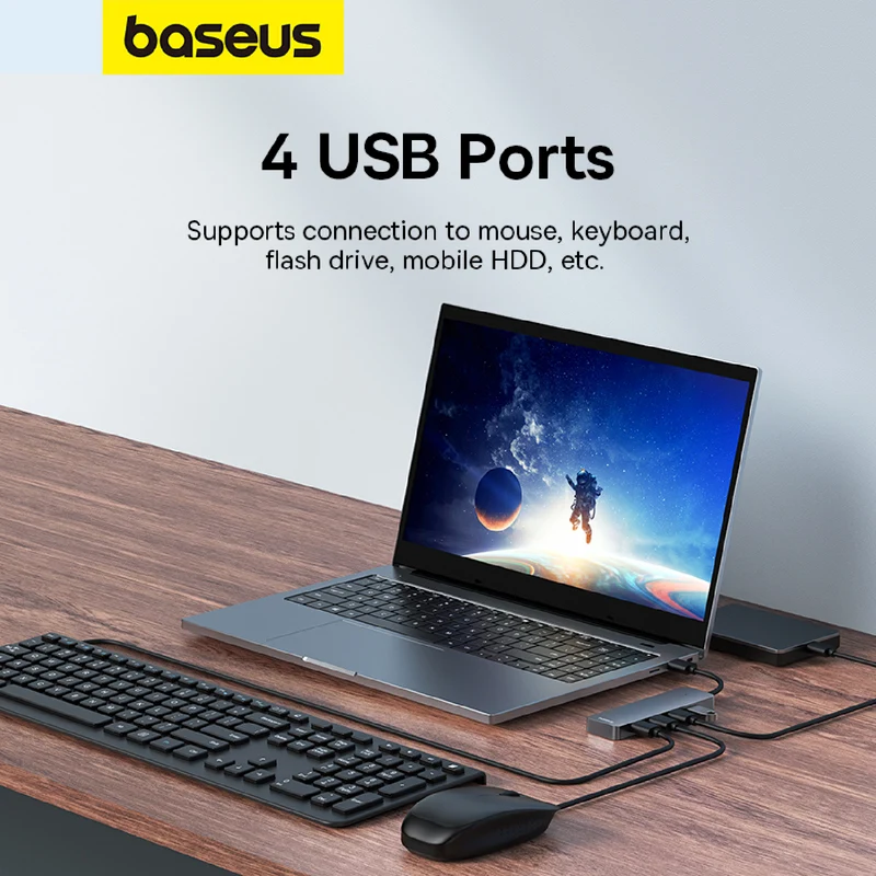 Baseus 4 Port USB-A to USB-A Hub