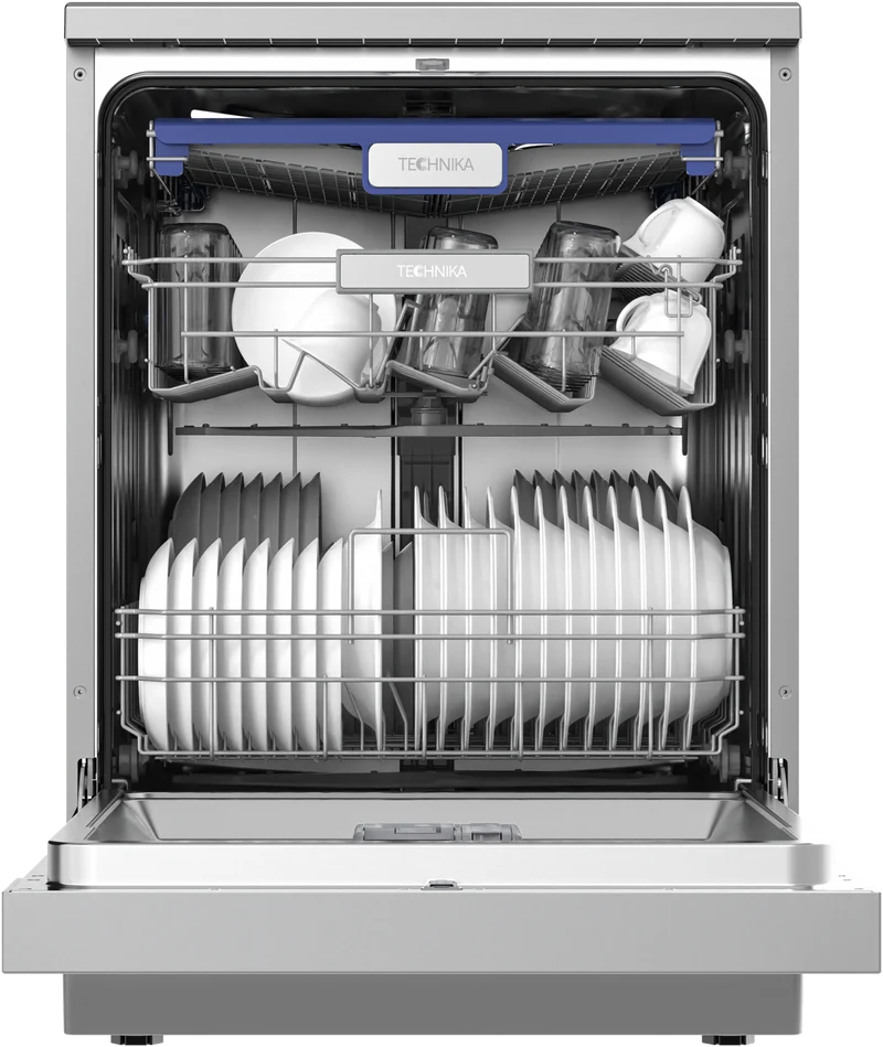 Technika 60cm Freestanding Dishwasher, 14 Place Settings, 9 Programs, Stainless Steel