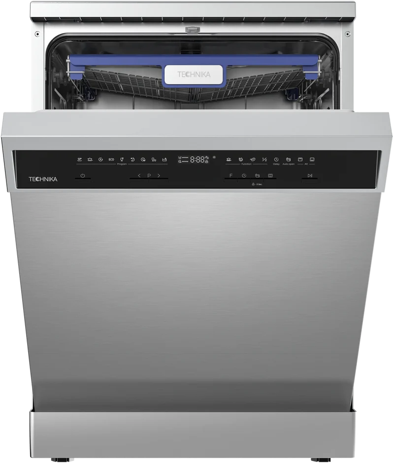 Technika 60cm Freestanding Dishwasher, 14 Place Settings, 9 Programs, Stainless Steel
