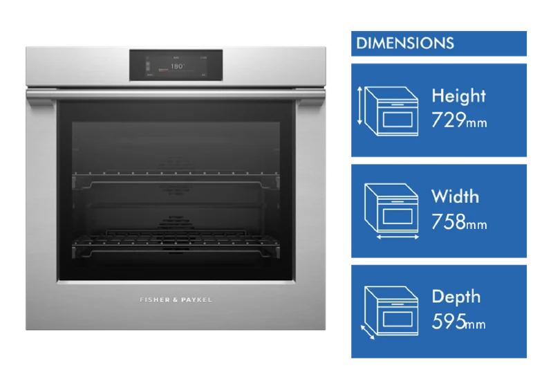 Fisher & Paykel Series 9 Professional 76cm Pyrolytic Oven, Stainless Steel