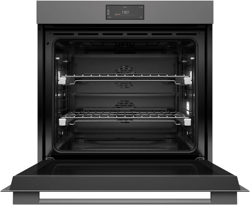 Fisher & Paykel Series 9 Minimal 76cm Pyrolytic Oven, Grey Glass