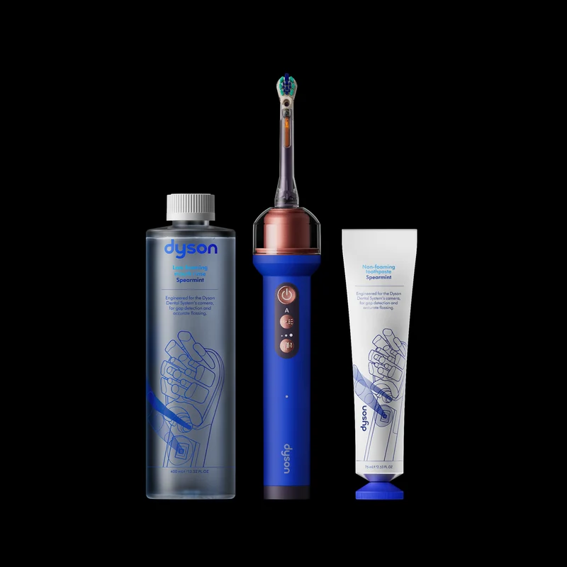 Dyson CameraJet Electric Toothbrush with Flosser and Starter Kit Ceramic Ultra Blue