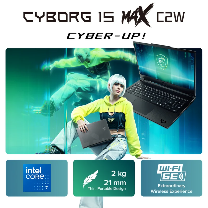 MSI Cyborg 15 Max 15.6" Core 7 16GB 512GB RTX5060 8GB Gaming Laptop