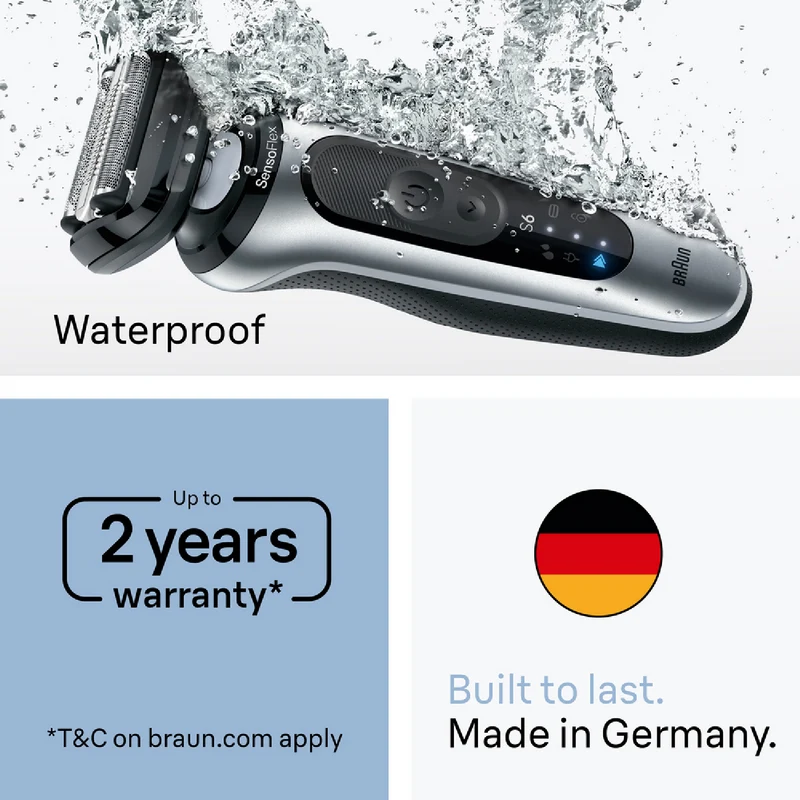 Braun Series 6 Wet and Dry Electric Shaver Silver