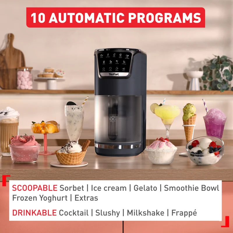 Tefal Dolci Black Knight Nesquik Bundle Ice Cream Maker