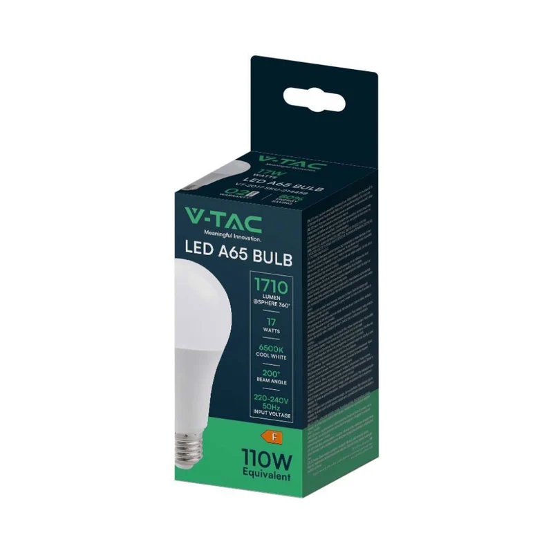 Lampadina LED E27 17W A65 6400K